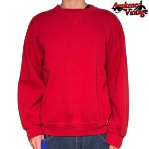 Vintage Russell athletic crewneck sweatshirt red size Large USA 90s retro